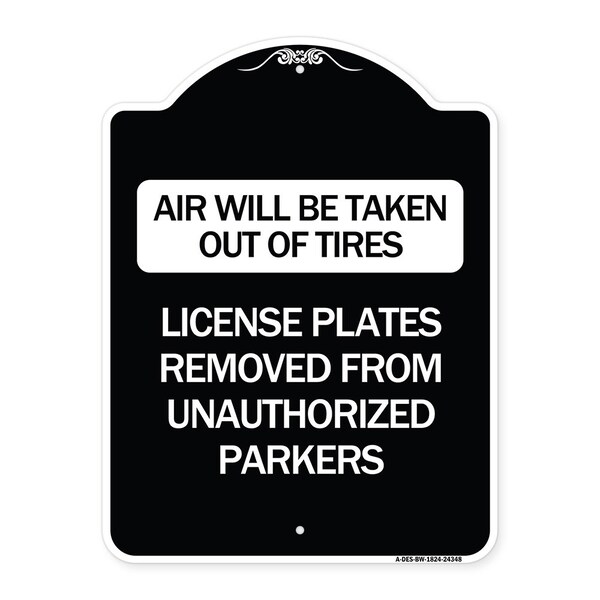Air Will Be Taken Out of Tires License Plates Removed from Unauthorized Parkers, A-DES-BW-1824-24348